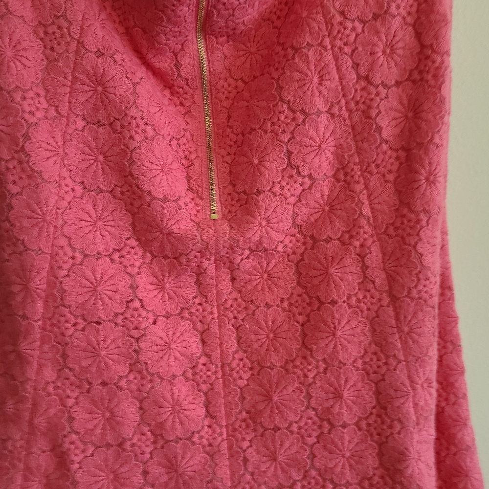 Lilly Pilitzer Pink Lace Strapless Dress. Size 10 - Picture 7 of 9